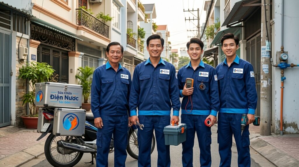 đội ngũ thợ sửa điện nước TPHCM