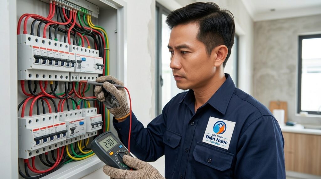 sửa điện chập cháy tại nhà TPHCM
