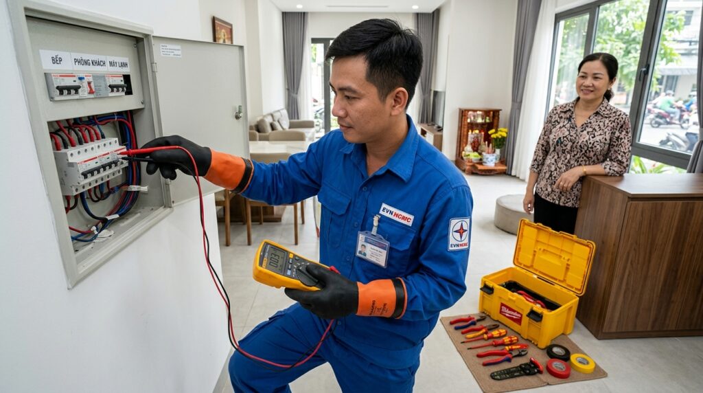 Kiểm Tra Rò Điện Bằng Thiết Bị Chuyên Dụng TPHCM