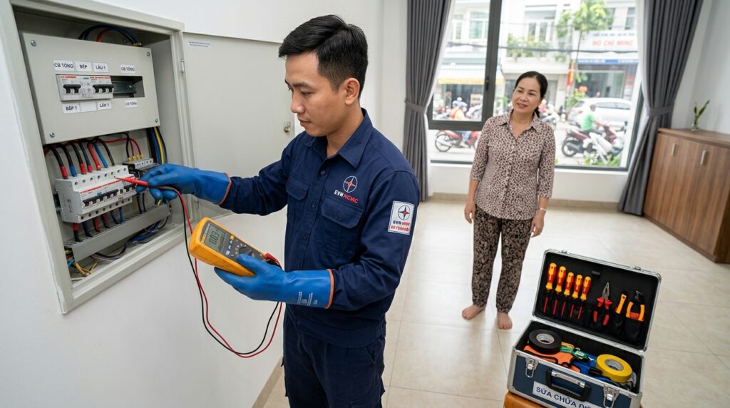 Kiểm Tra Rò Điện Bằng Thiết Bị Chuyên Dụng TPHCM