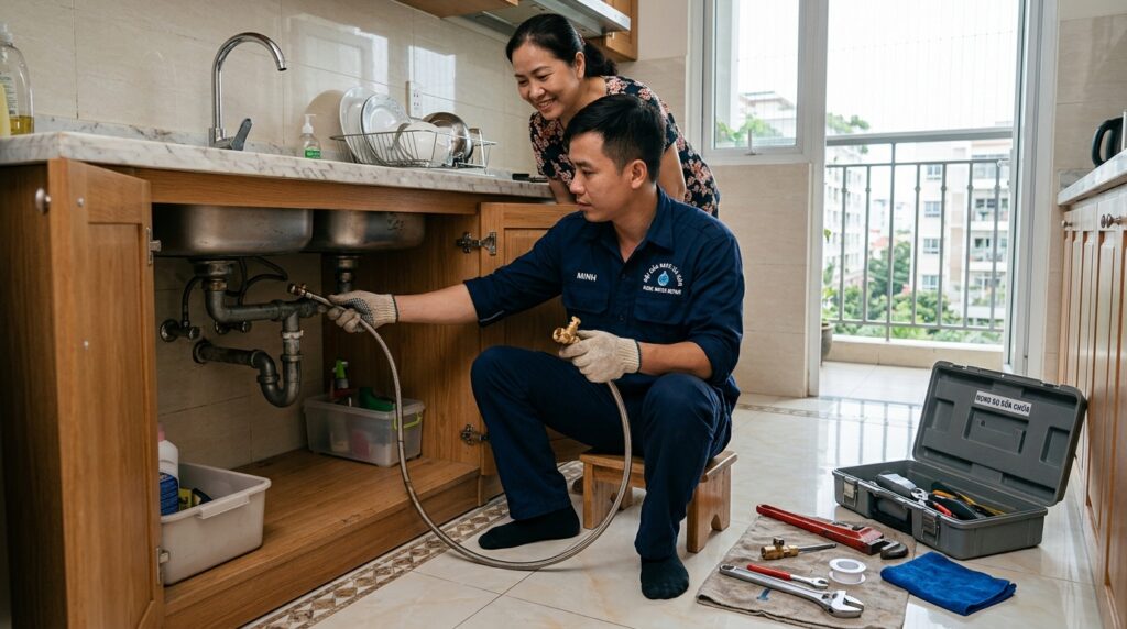 Sửa Vòi Nước Rò Rỉ Tại Căn Hộ TPHCM
