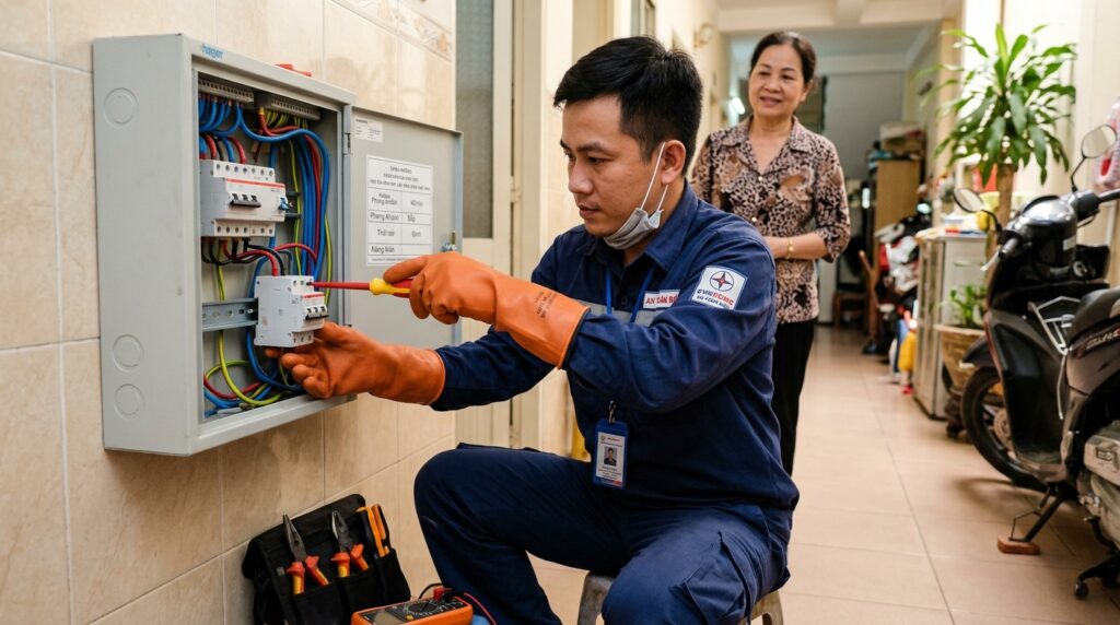 Thay Aptomat Bị Nhảy Liên Tục Tại Nhà TPHCM