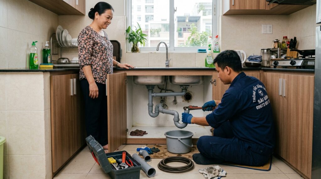Thông Nghẹt Đường Nước Sinh Hoạt Tại Nhà TPHCM
