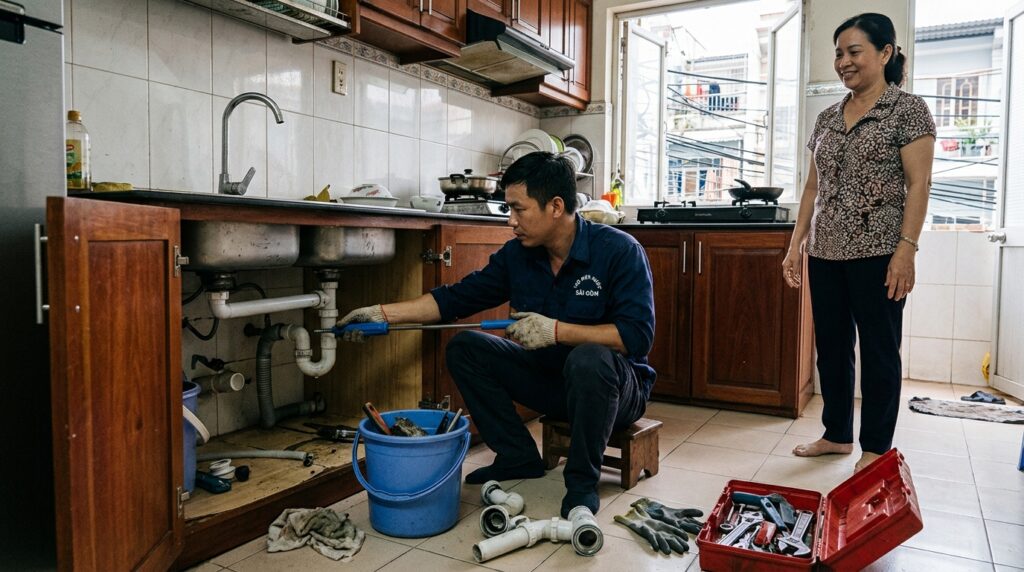 Thông Nghẹt Đường Nước Sinh Hoạt Tại Nhà TPHCM