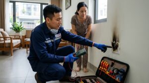 Sửa Ổ Cắm Điện Bị Cháy Tại TPHCM